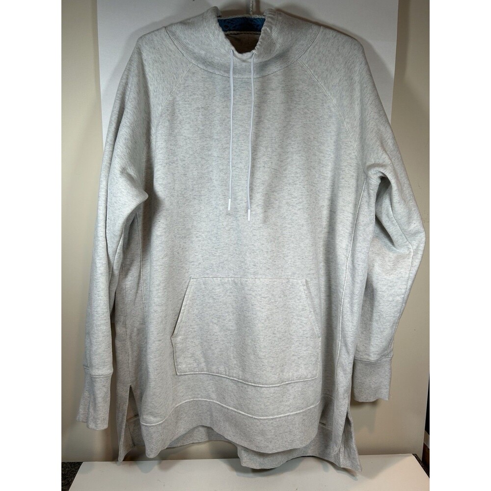 Tek Gear Active Wear Womens 2X Gray Cowl Neck Ultrasoft Fleece Slit Sides